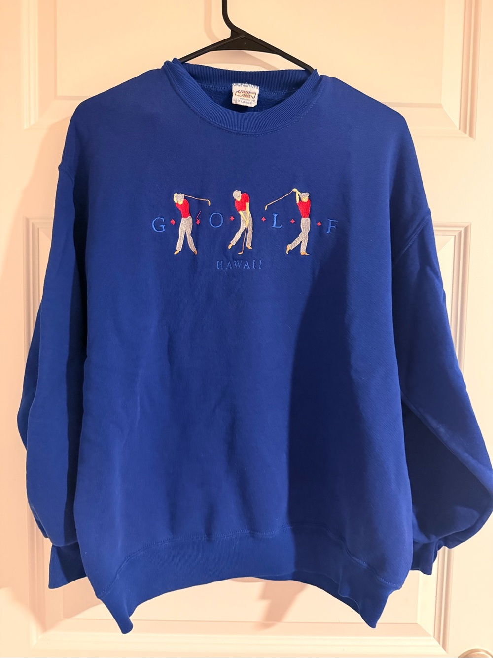 Vintage Blue Golf Hawaii Crewneck Sweatshirt